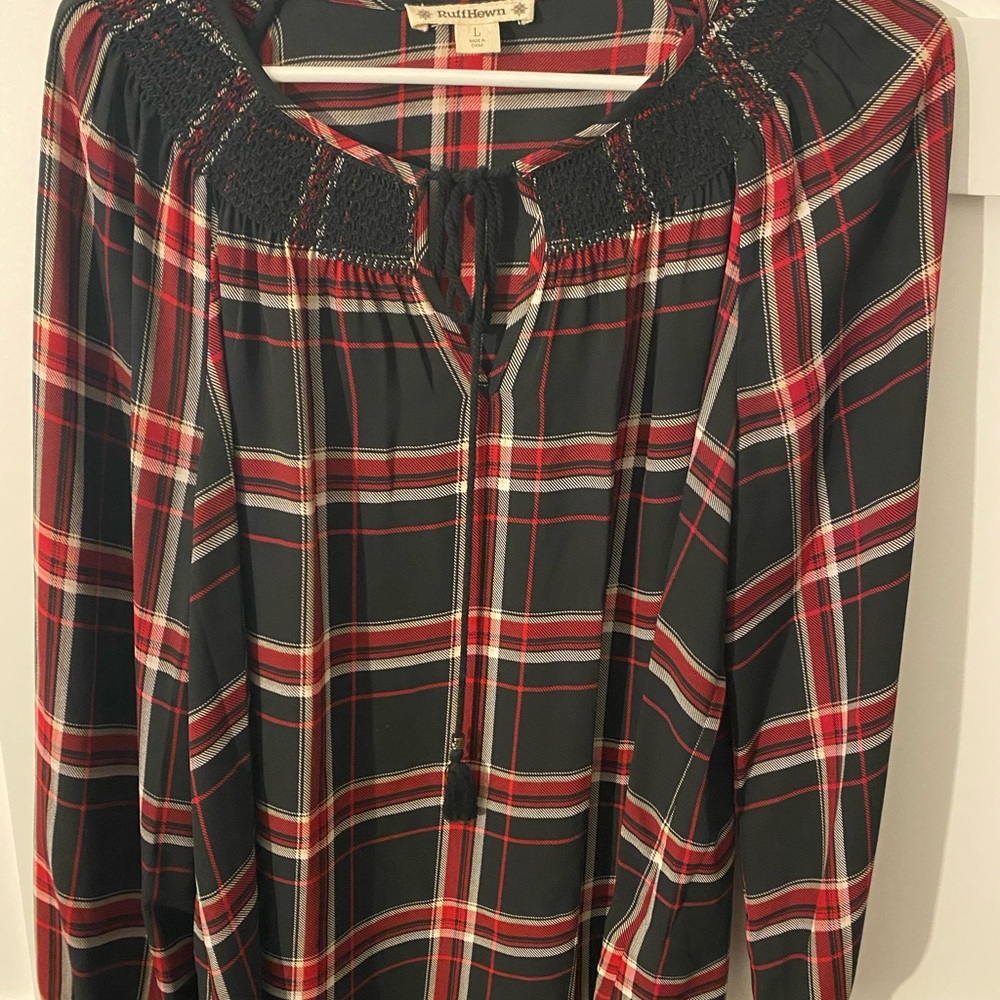 Like new Ruff Hewn plaid blouse